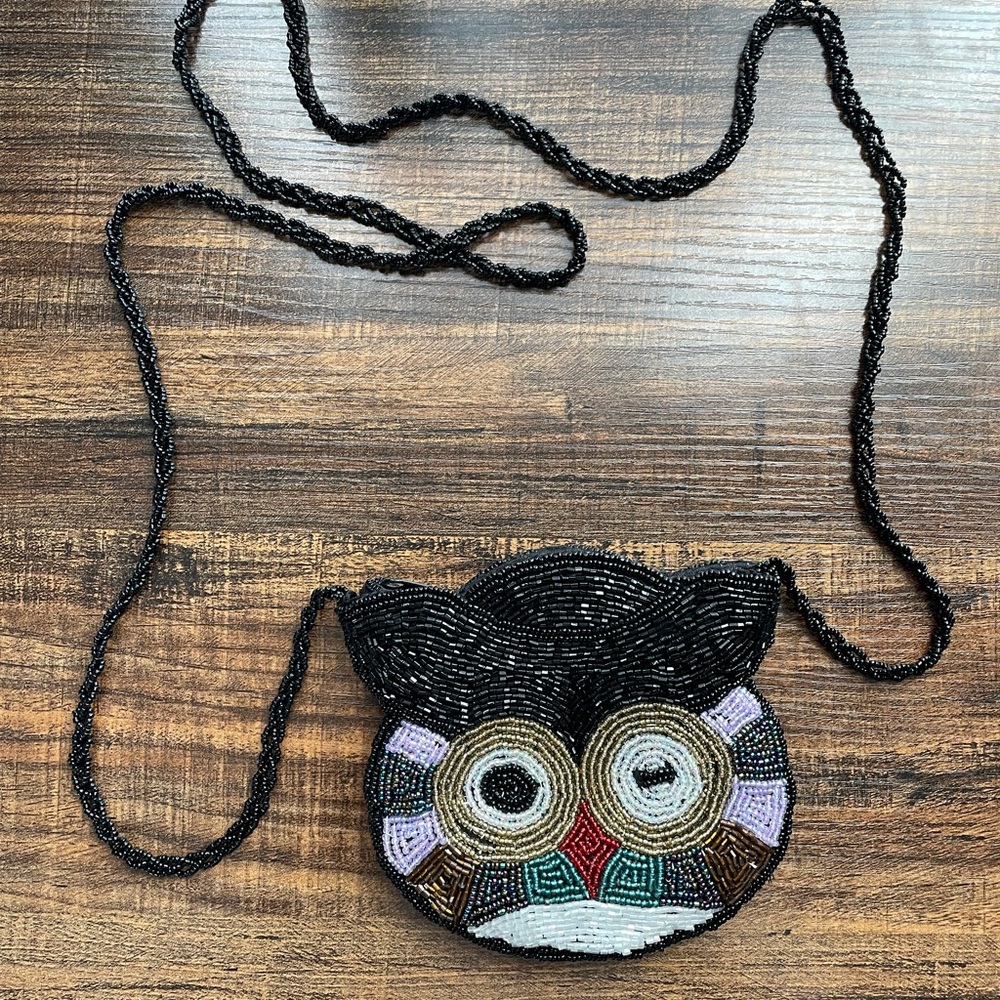 Ermo Beaded Owl Bag